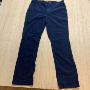 Lands End Pants Womens 16 Navy Indigo corduroy straight leg outdoor casual